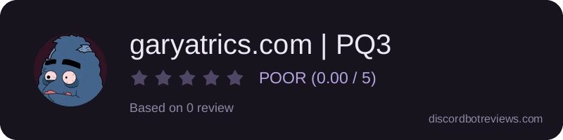 Rating widget preview for garyatrics.com | PQ3