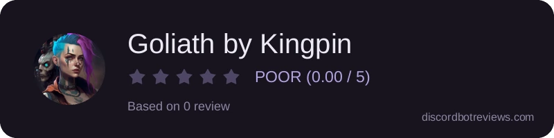 Rating widget preview for Goliath by Kingpin