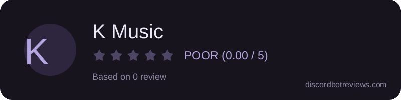 Rating widget preview for K Music