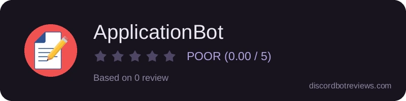 Rating widget preview for ApplicationBot