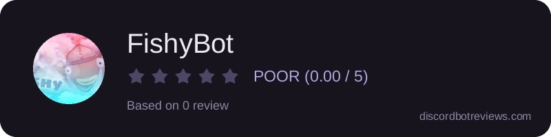 Rating widget preview for FishyBot