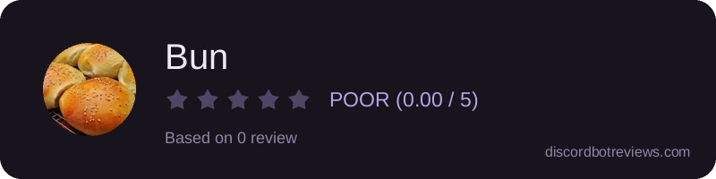 Rating widget preview for Bun