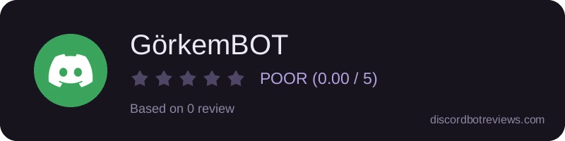 Rating widget preview for GörkemBOT