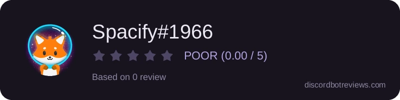 Rating widget preview for Spacify#1966