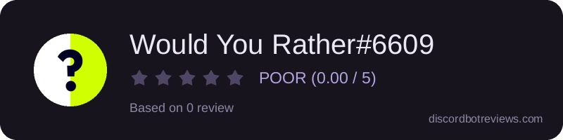 Rating widget preview for Would You Rather#6609