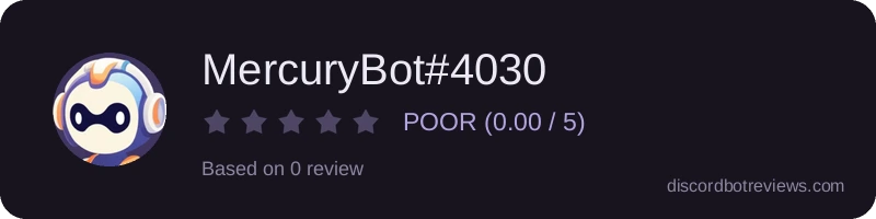 Rating widget preview for MercuryBot#4030