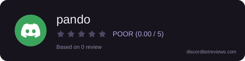 Rating widget preview for pando