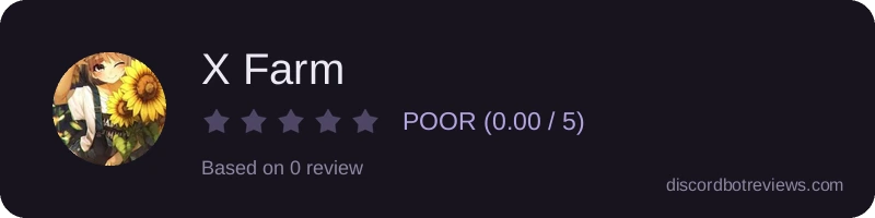 Rating widget preview for X Farm