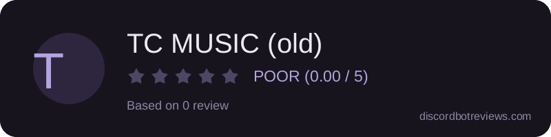 Rating widget preview for TC MUSIC (old)