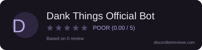 Rating widget preview for Dank Things Official Bot