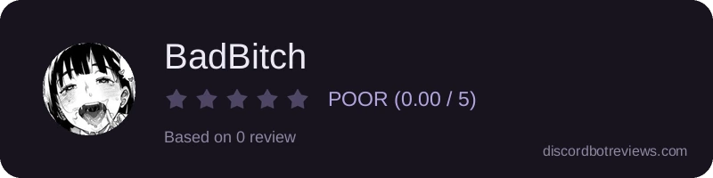 Rating widget preview for BadBitch 