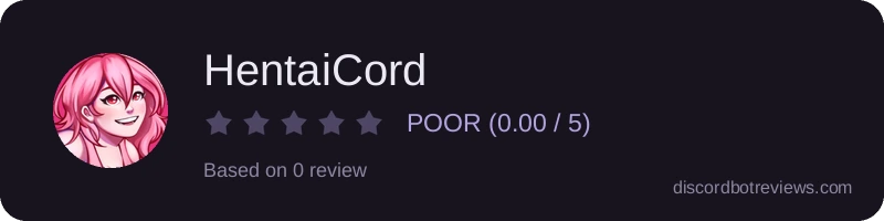 Rating widget preview for HentaiCord