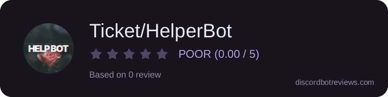 Rating widget preview for Ticket/HelperBot