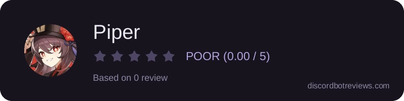 Rating widget preview for Piper