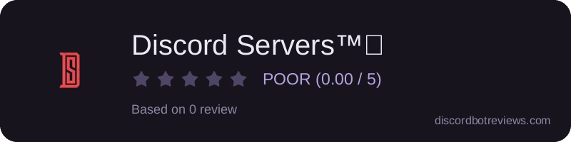 Rating widget preview for Discord Servers™️