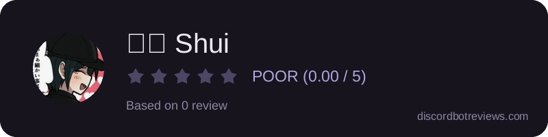 Rating widget preview for ﹒★ Shui