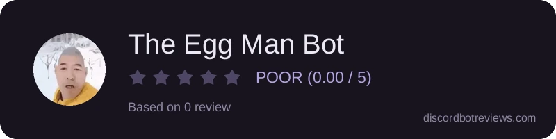 Rating widget preview for The Egg Man Bot