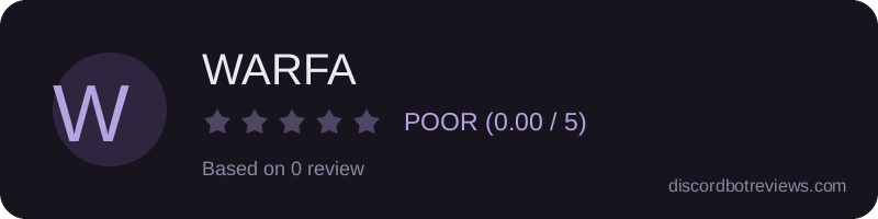 Rating widget preview for WARFA