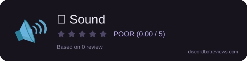 Rating widget preview for 🔊 Sound