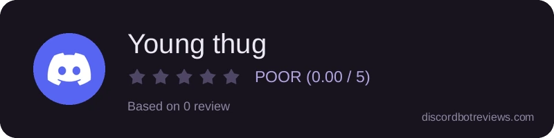 Rating widget preview for Young thug