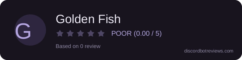 Rating widget preview for Golden Fish