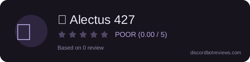 Rating widget preview for ⚚ Alectus 427