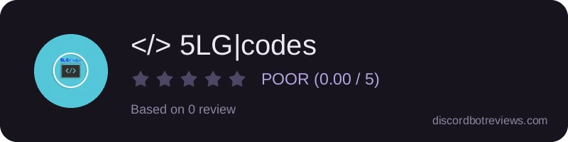 Rating widget preview for </> 5LG|codes