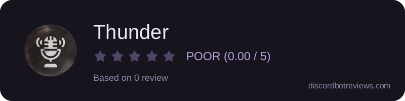 Rating widget preview for Thunder