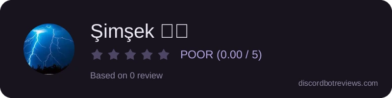 Rating widget preview for Şimşek ⚡️ 