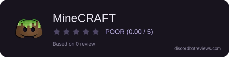 Rating widget preview for MineCRAFT