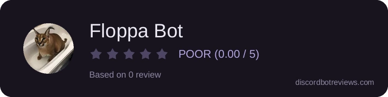 Rating widget preview for Floppa Bot