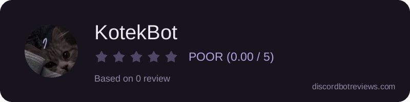 Rating widget preview for KotekBot