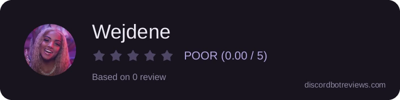 Rating widget preview for Wejdene