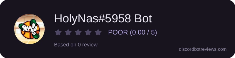 Rating widget preview for HolyNas#5958 Bot