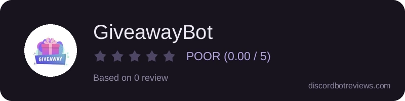 Rating widget preview for GiveawayBot