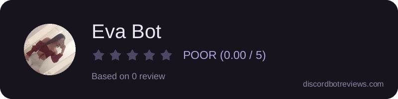 Rating widget preview for Eva Bot
