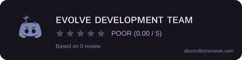 Rating widget preview for ᴇᴠᴏʟᴠᴇ ᴅᴇᴠᴇʟᴏᴘᴍᴇɴᴛ ᴛᴇᴀᴍ