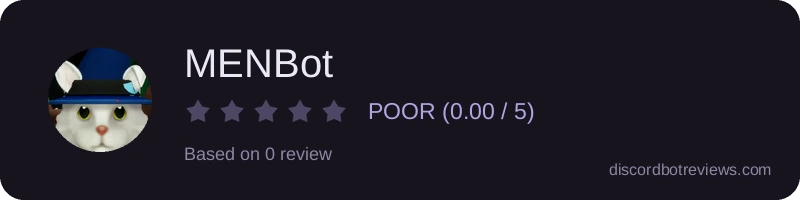 Rating widget preview for MENBot