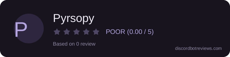 Rating widget preview for Pyrsopy