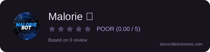 Rating widget preview for Malorie ☩