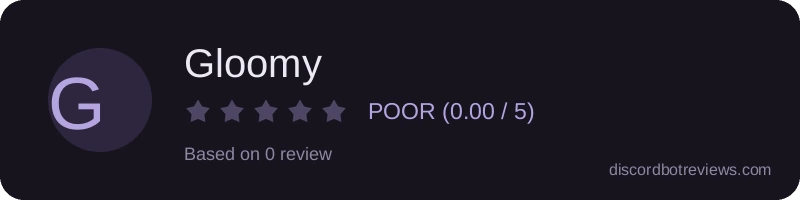 Rating widget preview for Gloomy