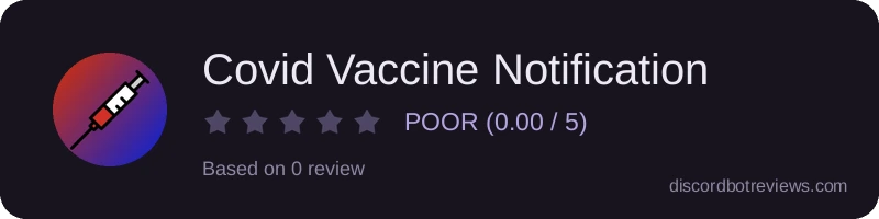 Rating banner for Covid Vaccine Notification