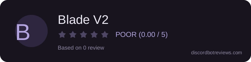 Rating widget preview for Blade V2