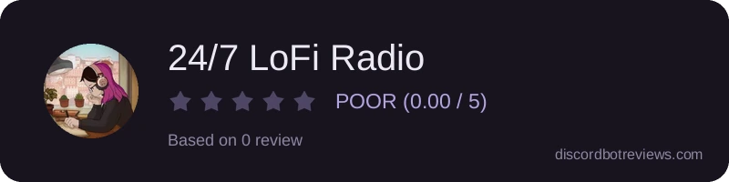 Rating widget preview for 24/7 LoFi Radio