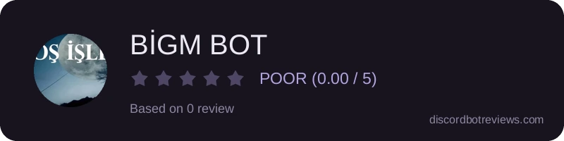 Rating widget preview for BİGM BOT