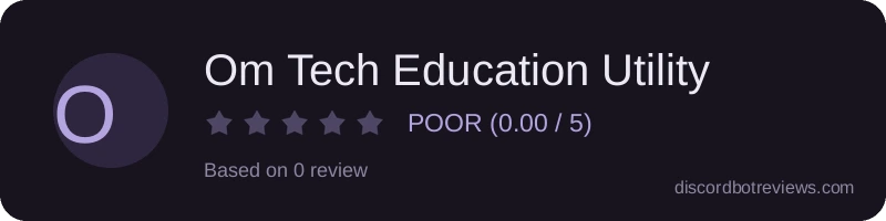 Rating widget preview for Om Tech Education Utility