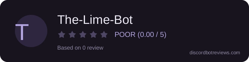 Rating widget preview for The-Lime-Bot