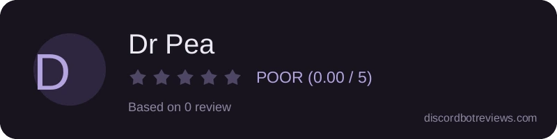 Rating widget preview for Dr Pea