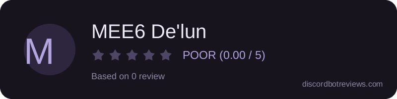 Rating widget preview for MEE6 De'lun