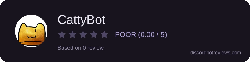 Rating widget preview for CattyBot